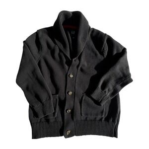 Gap Men's Dark Blue Shawl Collar Rib-Knit Cardigan Sweater Size Large